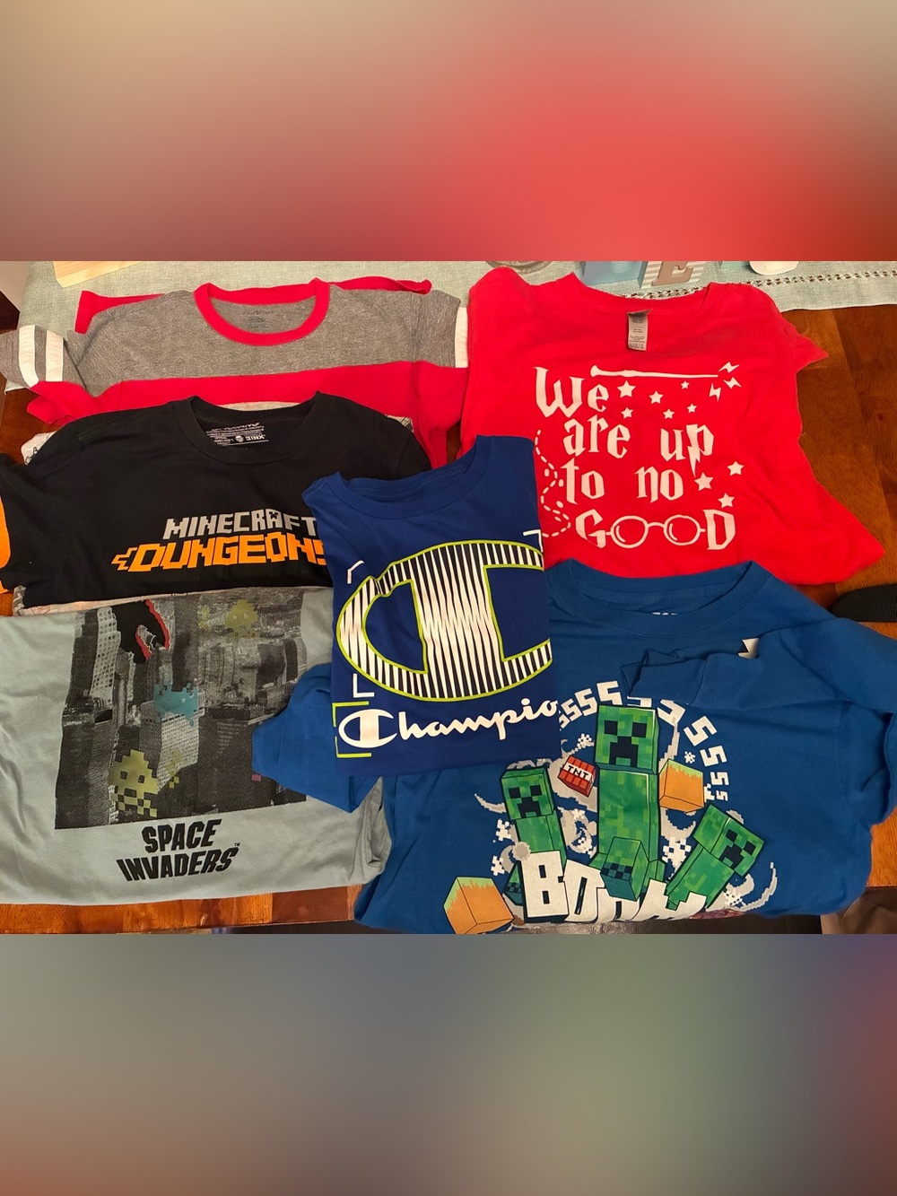 Large boy tees 5 short sleeve 1 long sleeve